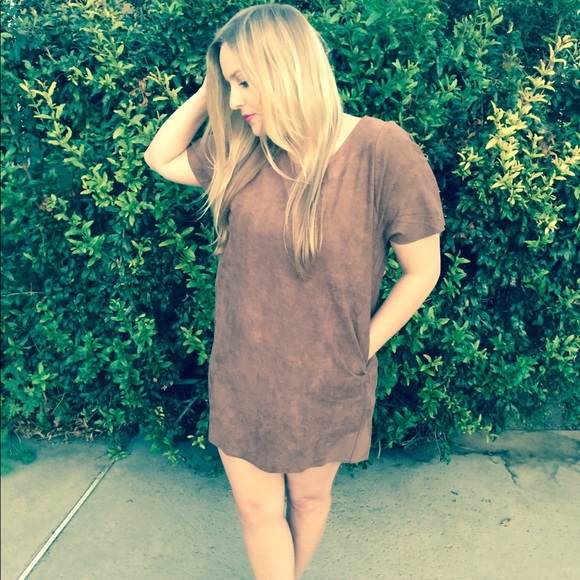 Faux Suede Mini Dress Tunic - Picture 3 of 5